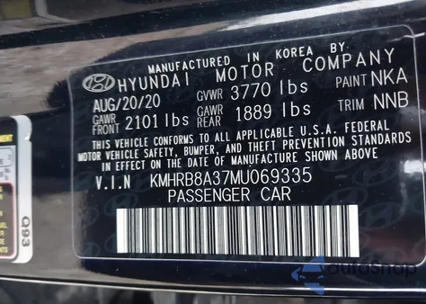 2021 Hyundai Venue Se from USA, damaged, VIN KMHRB8A37MU069335